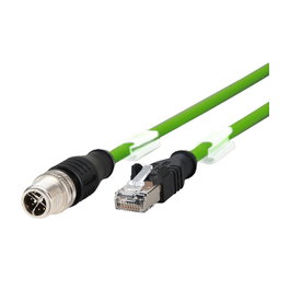 METZ CONNECT 142M2X15020 Cable de conexión M12 ST-RJ45 ST 8-pol X-kodiert de 2 m