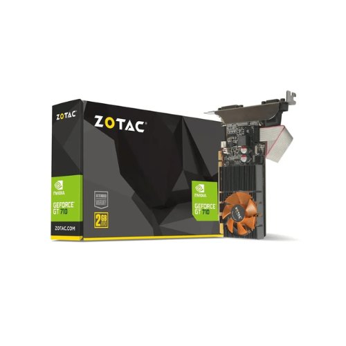 ZOTAC Tarjeta Gráfica GeForce GT 710 2GB GDDR3 64-bit, 192 núcleos, HDMI, DVI, VGA, PCIe 2.0, ventilador activo ZOTAC Tarjeta Gráfica GeForce GT 710 2GB GDDR3 64-bit, 192 núcleos, HDMI, DVI, VGA, PCIe 2.0, ventilador activo