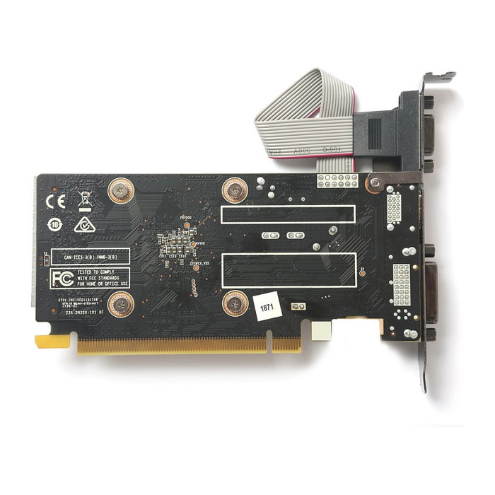 ZOTAC Tarjeta Gráfica GeForce GT 710 2GB GDDR3 64-bit LP PCIe 2.0 - 1 Ventilador, 3840 x 2160 Pixeles