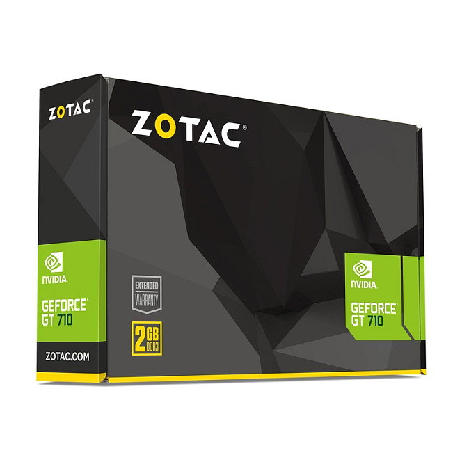 ZOTAC Tarjeta Gráfica GeForce GT 710 2GB GDDR3 64-bit LP PCIe 2.0 - 1 Ventilador, 3840 x 2160 Pixeles