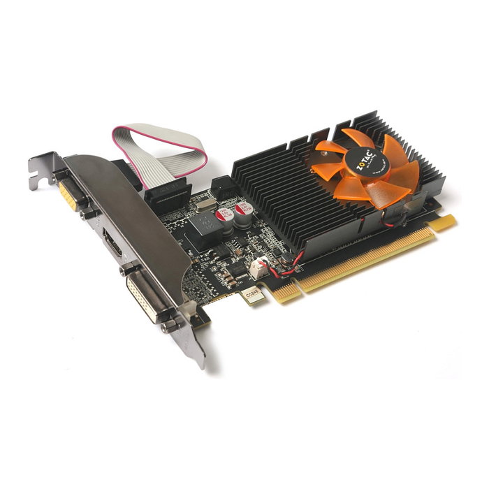 ZOTAC Tarjeta Gráfica GeForce GT 710 2GB GDDR3 64-bit LP PCIe 2.0 - 1 Ventilador, 3840 x 2160 Pixeles