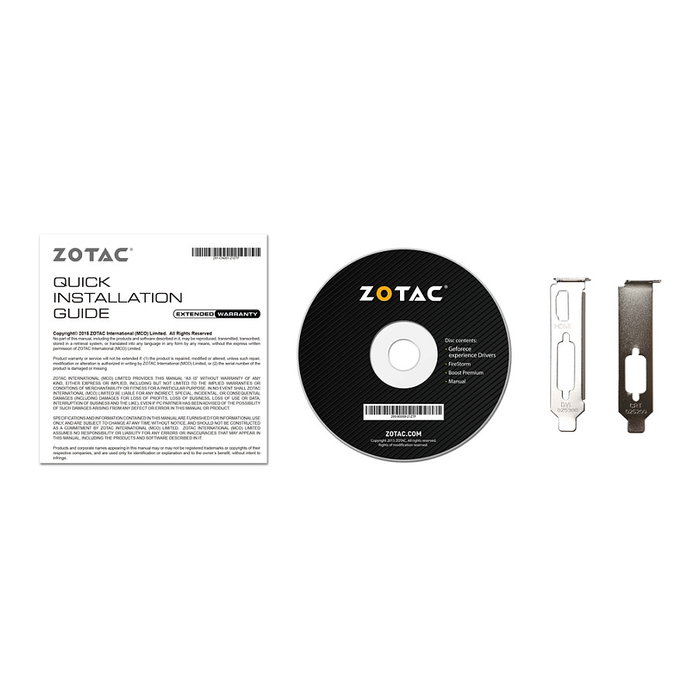 ZOTAC Tarjeta Gráfica GeForce GT 710 2GB GDDR3 64-bit LP PCIe 2.0 - 1 Ventilador, 3840 x 2160 Pixeles