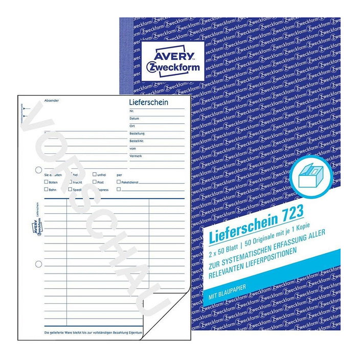 AVERY Zweckform Libro de Formularios de Albaranes 723, A5, 100 Hojas