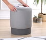 Atelier Del Sofa Puf de Terciopelo Gris con Esponja Ortopedica de 35 DNS y 5cm de Grosor 43x38cm