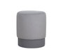 Atelier Del Sofa Puf de Terciopelo Gris con Esponja Ortopedica de 35 DNS y 5cm de Grosor 43x38cm