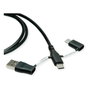 ROLINE Cable USB 2.0 Tipo C a USB A/USB C con adaptadores de bloqueo de datos 1 m
