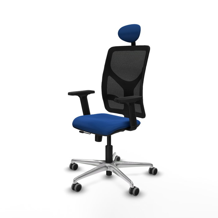 PIQUERAS Y CRESPO Silla de oficina Motilla Azul y Negro