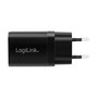 LogiLink Kit de carga USB-A/C de 15 W, Negro