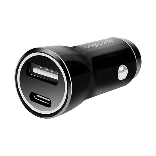 LogiLink Kit de carga USB-A/C de 15 W, Negro