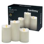 Bambasy Pack de 3 velas decorativas LED de cera Blanco (100-120-150mm)