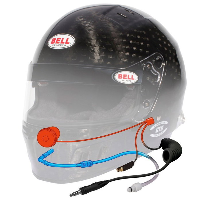 Bell BL5239355 Casco Integral GT6 RD Carbon Fibra Carbono Interior Verde 3XL (65-66) Hans FIA8859-SA2020 Comunicación Circuito