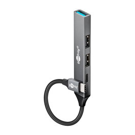 Goobay Slim Hub USB de 4 puertos, USB-C™ a USB-C™/USB-A, 5 Gbit/s