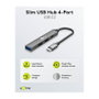 Goobay Slim 4-Port USB-Hub con USB-C™ a USB-C™/USB-A, 5 Gbit/s