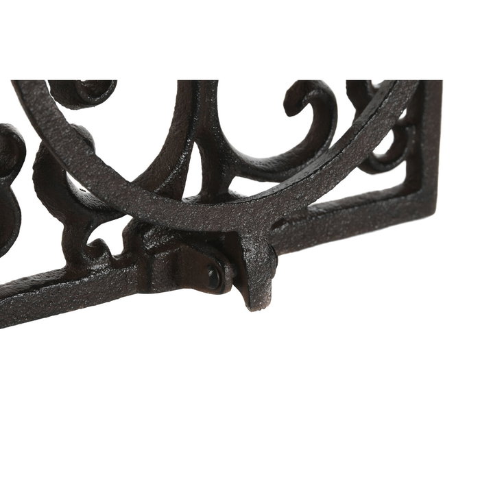 DKD Home Decor Soporte de Hierro Colado para Macetero de Pared Marrón Oscuro