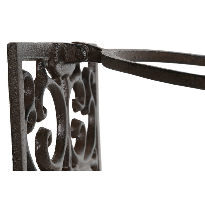 DKD Home Decor Soporte de Hierro Colado para Macetero de Pared Marrón Oscuro