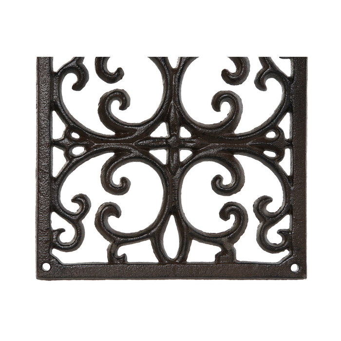 DKD Home Decor Soporte de Hierro Colado para Macetero de Pared Marrón Oscuro