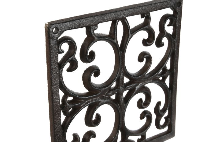 DKD Home Decor Soporte para Terraza y Jardín Marrón Oscuro Hierro Colado 17.5 x 18 x 18 cm