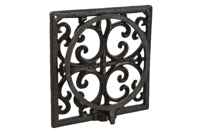 DKD Home Decor Soporte para Terraza y Jardín Marrón Oscuro Hierro Colado 17.5 x 18 x 18 cm