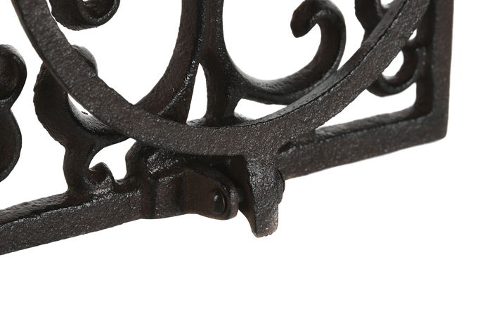 DKD Home Decor Soporte para Terraza y Jardín Marrón Oscuro Hierro Colado 17.5 x 18 x 18 cm