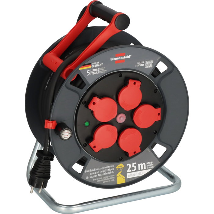 Brennenstuhl Carrete de Cable Profesional IP44 300 KU 2200 con 25 m Brennenstuhl Carrete de Cable Profesional IP44 300 KU 2200 con 25 m