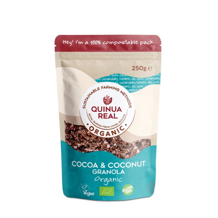 Granola de Quinua Real con Cacao y Coco Bio Sin Gluten 275g Granola de Quinua Real con Cacao y Coco Bio Sin Gluten 275g