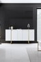 Hanah Home Consola Blanca y Dorada 160cm x 35cm x 80cm Elegante Sofisticación para Hogar