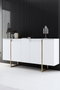 Hanah Home Consola Blanca y Dorada 160cm x 35cm x 80cm Elegante Sofisticación para Hogar