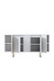 Hanah Home Consola Blanca y Dorada 160cm x 35cm x 80cm Elegante Sofisticación para Hogar