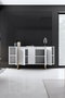 Hanah Home Consola Blanca y Dorada 160cm x 35cm x 80cm Elegante Sofisticación para Hogar