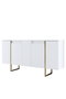 Hanah Home Consola Blanca y Dorada 160cm x 35cm x 80cm Elegante Sofisticación para Hogar