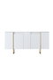 Hanah Home Consola Blanca y Dorada 160cm x 35cm x 80cm Elegante Sofisticación para Hogar