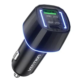 Vention Cargador de Coche FFRB0 con 1x USB-C y 1x USB-A de 48W