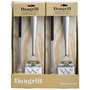 Dangrill Set Espátula y Pinzas BBQ Acero Inoxidable con Abridor, Medidas 45.3x9 cm y 40.5x3.3 cm