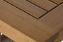 DKD Home Decor Mesa Comedor Lorenzzo Terraza Y Jardin Marron Crudo Eucalipto Cuerda Poliester 100 x 75 x 230 cm Set de 9