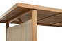DKD Home Decor Mesa Comedor Lorenzzo Terraza Y Jardin Marron Crudo Eucalipto Cuerda Poliester 100 x 75 x 230 cm Set de 9