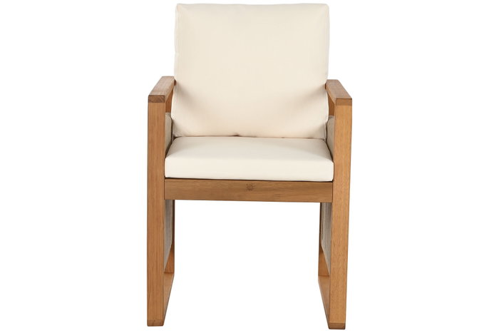 DKD Home Decor Mesa Comedor Lorenzzo Terraza Y Jardin Marron Crudo Eucalipto Cuerda Poliester 100 x 75 x 230 cm Set de 9