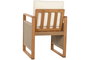 DKD Home Decor Mesa Comedor Lorenzzo Terraza Y Jardin Marron Crudo Eucalipto Cuerda Poliester 100 x 75 x 230 cm Set de 9