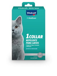 Vitakraft Collar Gato Biocida Repelente Mosquitos Garrapatas Pulgas Piojos Aceite Lavanda