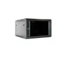 2LAN Armario Rack Mural 6U 19'' 600x600x368mm Negro con Puerta de Cristal, Modelo AR1906U600X600M1