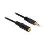 DeLOCK Cable de extensión de audio 3,5 mm 3 Pin Macho a Hembra 2 m Negro