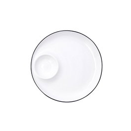 Plato Dipear Porcelana Gastro Black Quid 25 cm