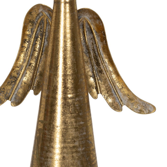 Portavelas Ángel Oro Metal-Cristal 26,50 X 13,50 X 52,50 cm