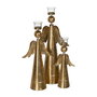 Portavelas Ángel Oro Metal-Cristal 26,50 X 13,50 X 52,50 cm