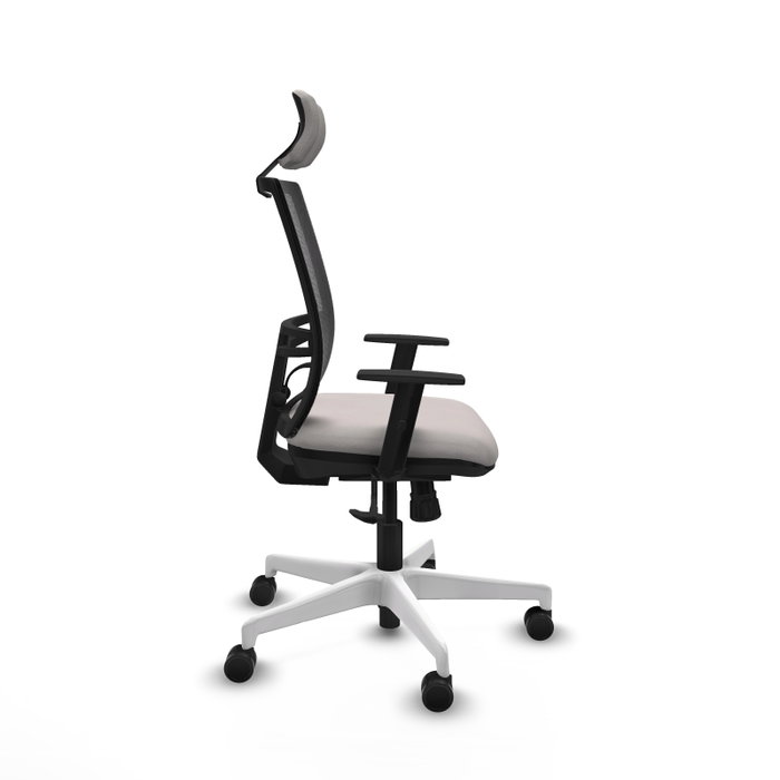 PIQUERAS Y CRESPO Silla de oficina Yunquera con mecanismo Sincro, Blanco y Negro PIQUERAS Y CRESPO Silla de oficina Yunquera con mecanismo Sincro, Blanco y Negro