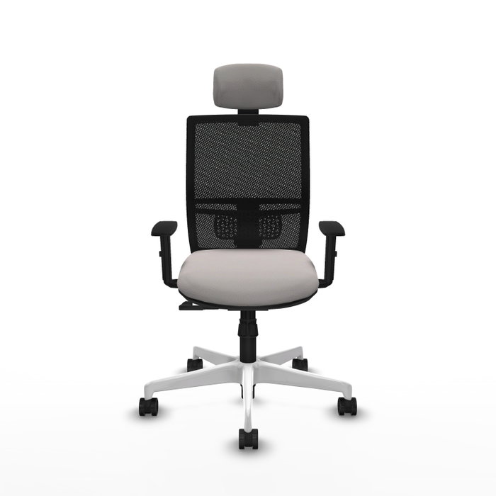 PIQUERAS Y CRESPO Silla de oficina Yunquera con mecanismo Sincro, Blanco y Negro PIQUERAS Y CRESPO Silla de oficina Yunquera con mecanismo Sincro, Blanco y Negro