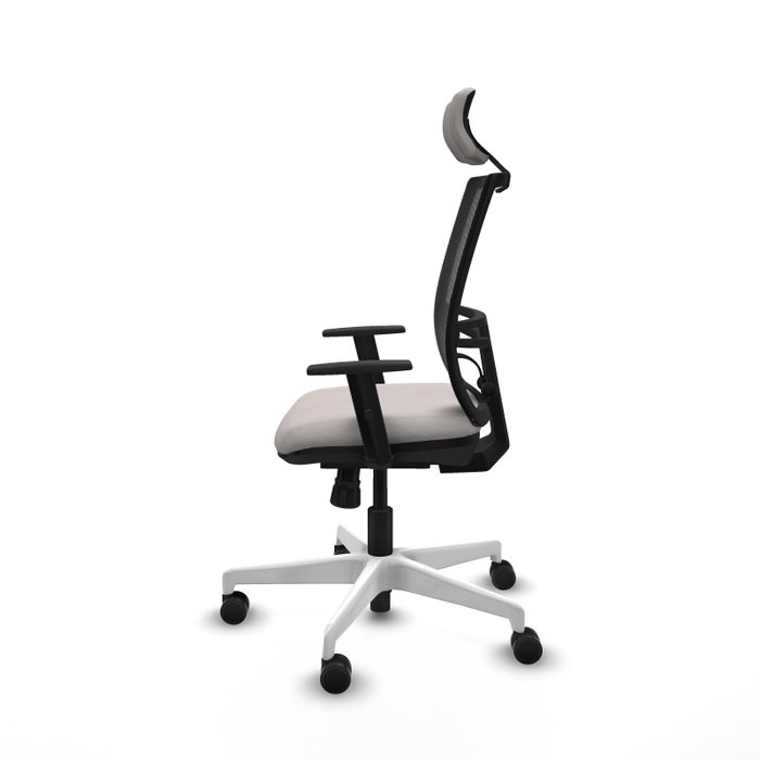 PIQUERAS Y CRESPO Silla de oficina Yunquera con mecanismo Sincro, Blanco y Negro PIQUERAS Y CRESPO Silla de oficina Yunquera con mecanismo Sincro, Blanco y Negro