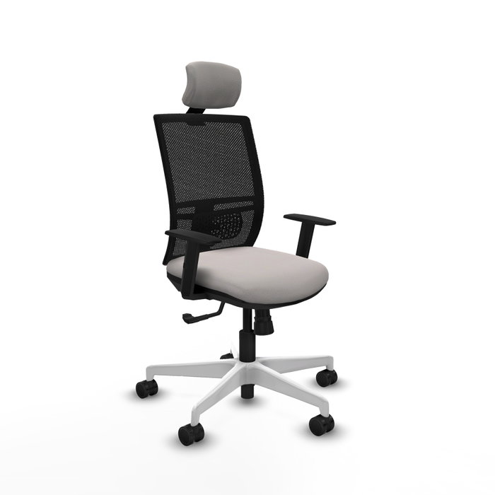 PIQUERAS Y CRESPO Silla de oficina Yunquera con mecanismo Sincro, Blanco y Negro PIQUERAS Y CRESPO Silla de oficina Yunquera con mecanismo Sincro, Blanco y Negro