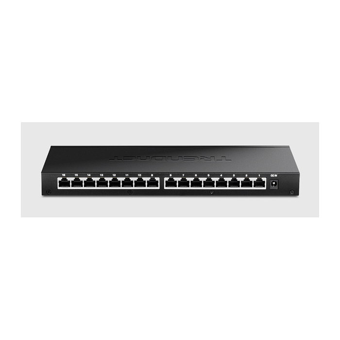 Trendnet TEG-S3160 Switch No Administrado 2.5G Ethernet 16 Puertos (100/1000/2500 Mbit/s) Escritorio Rack Pared Negro