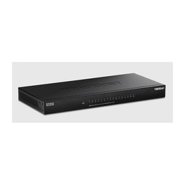 Trendnet TEG-S3160 Switch No Administrado 2.5G Ethernet 16 Puertos (100/1000/2500 Mbit/s) Escritorio Rack Pared Negro