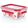 Emsa Clip & Close Contenedor de Vidrio 450 ml Transparente/Rojo